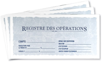 Ensemble de 3 registres des opérations